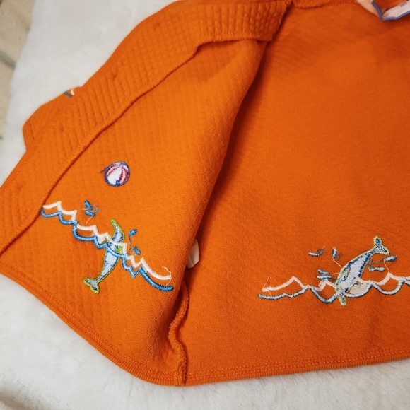 Hanna Andersson Embroidered Quilted Jacket Size 60 (3-6 month) Dolphins Sun - Picture 7 of 15